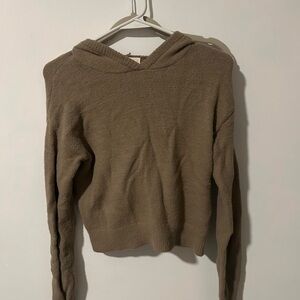 SO Taupe Hooded Sweater